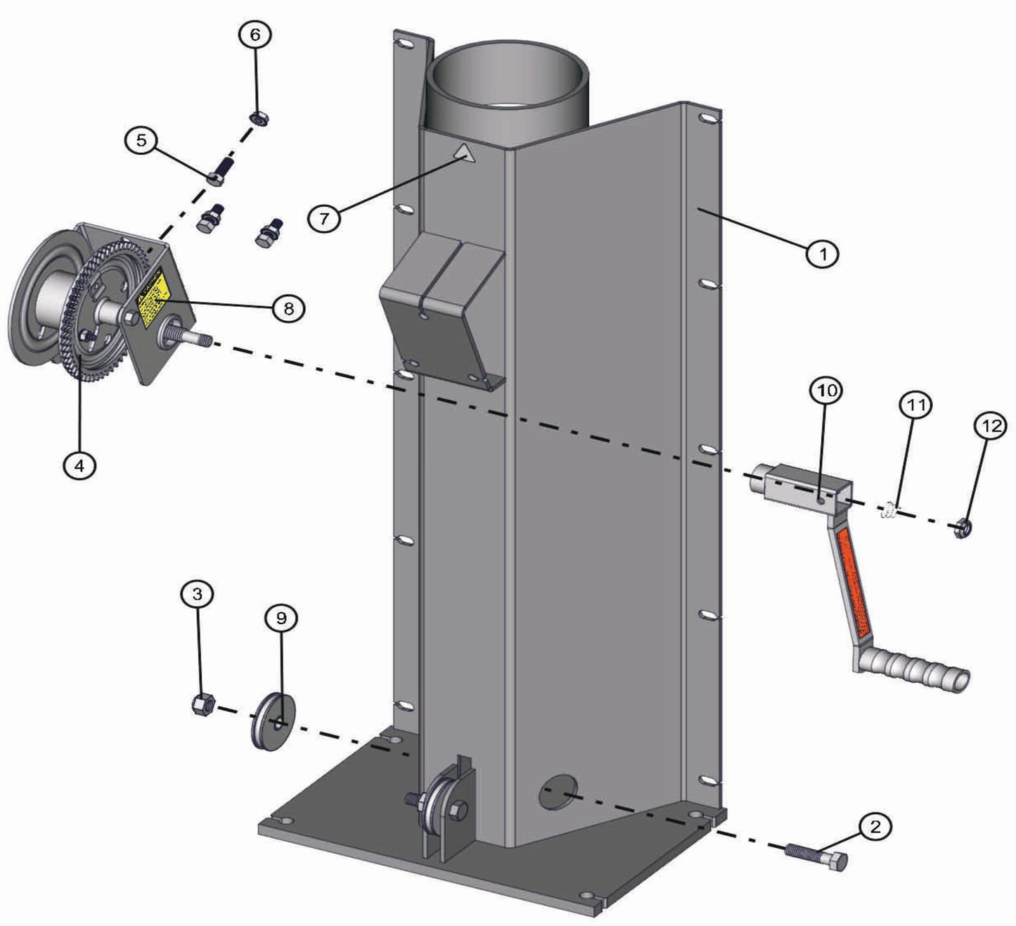 Shed-Lite PAL 4000 GP Tower Support Base Assembly Parts By Allmand