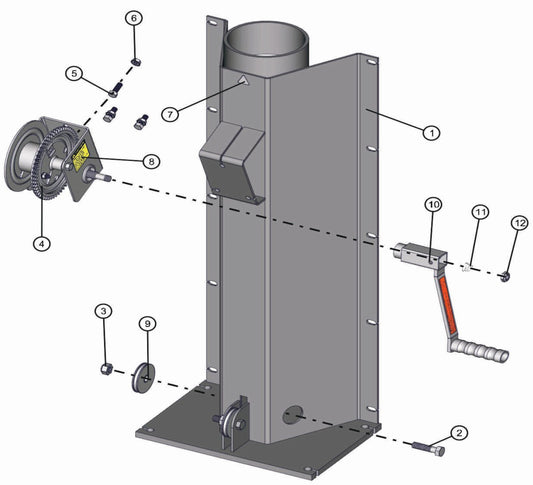 Shed-Lite PAL 4000 GP Tower Support Base Assembly Parts By Allmand