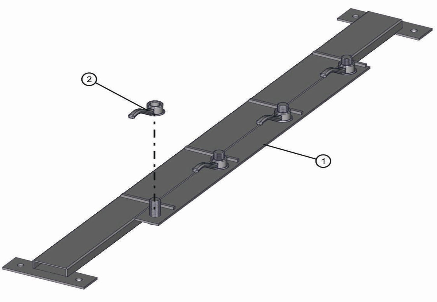 Shed-Lite PAL 4000 GP Inside Light Storage Bar Assembly Parts By Allmand