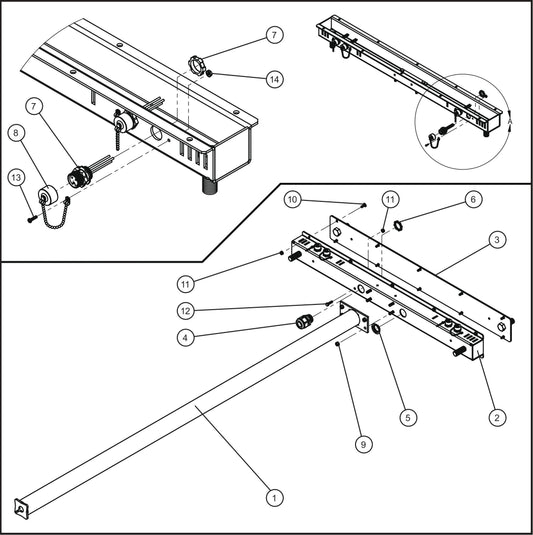 Shed-Lite PAL 4000 Round Tower Section with Light Bar Assembly Parts By Allmand
