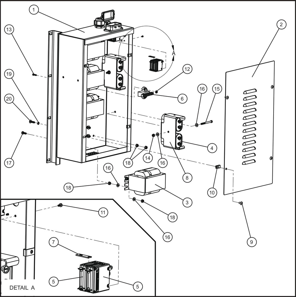 Shed-Lite PAL 4000 Ballast Box Assembly Group (1 of 2) Parts By Allmand