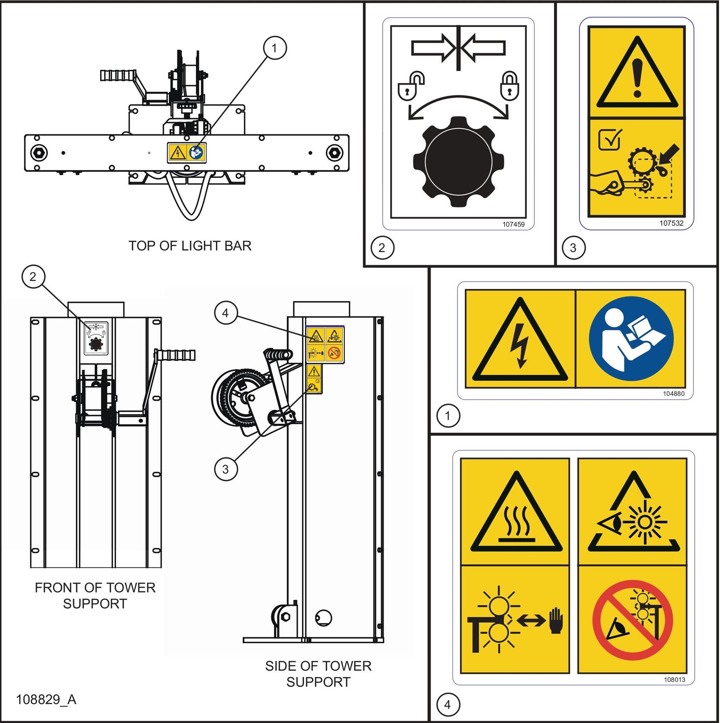 Shed-Lite PAL 4000 Shed-Lite Decal Group (2 of 2) Assembly Parts By Allmand