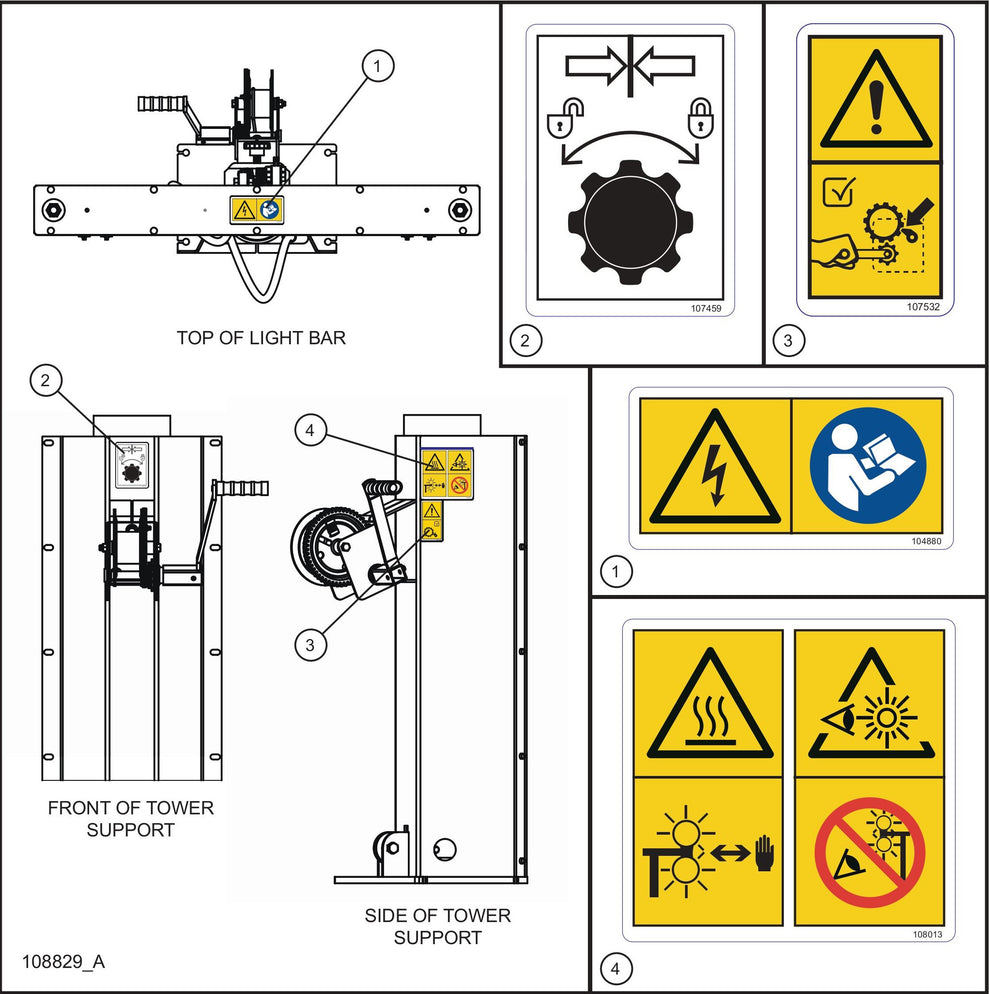Shed-Lite PAL 4000 Shed-Lite Decal Group (2 of 2) Assembly Parts By Allmand