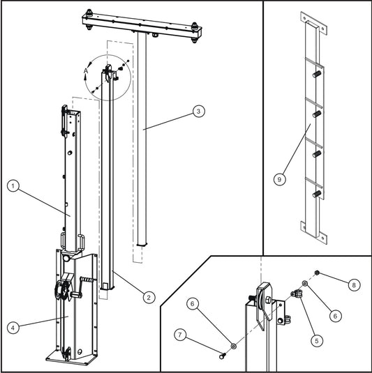Shed-Lite PAL 4000 Tower (1 of 3) Assembly Parts By Allmand