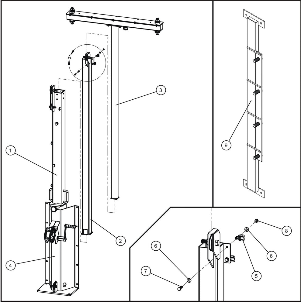 Shed-Lite PAL 4000 Tower (1 of 3) Assembly Parts By Allmand