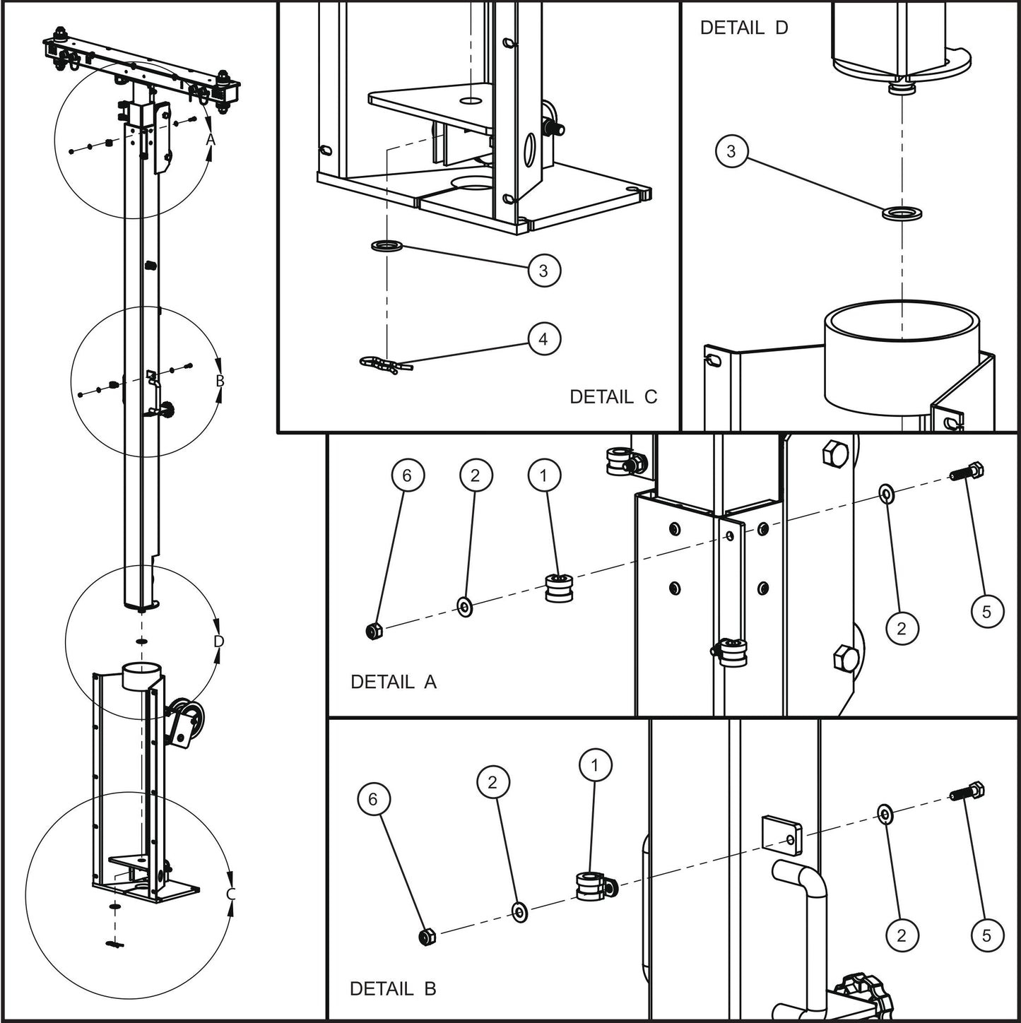 Shed-Lite PAL 4000 Tower (2 of 3) Assembly Parts By Allmand
