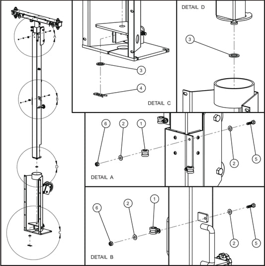 Shed-Lite PAL 4000 Tower (2 of 3) Assembly Parts By Allmand