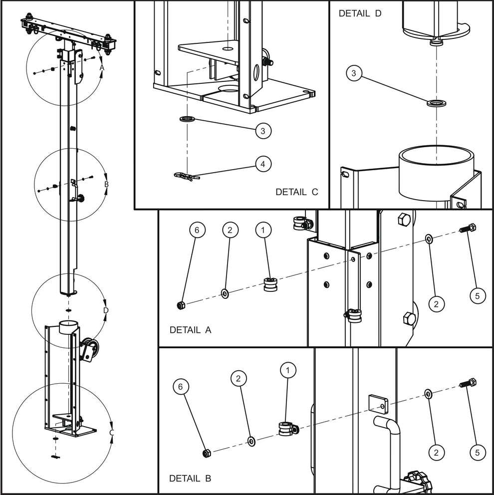 Shed-Lite PAL 4000 Tower (2 of 3) Assembly Parts By Allmand