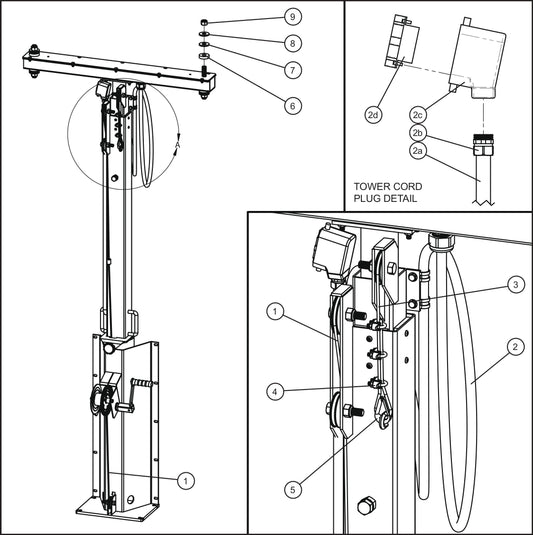 Shed-Lite PAL 4000 Tower (3 of 3) Assembly Parts By Allmand