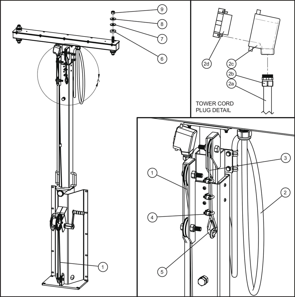 Shed-Lite PAL 4000 Tower (3 of 3) Assembly Parts By Allmand
