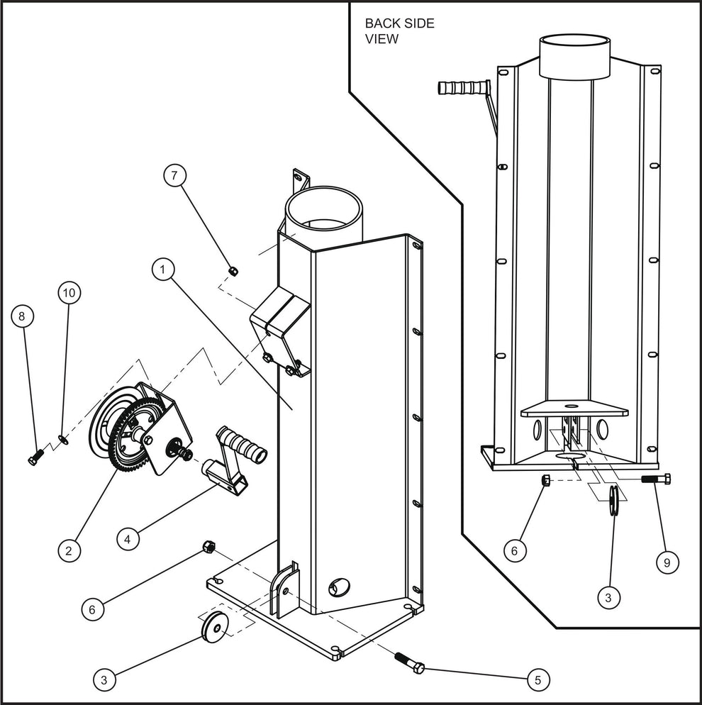 Shed-Lite PAL 4000 Tower Support Base Assembly Parts By Allmand