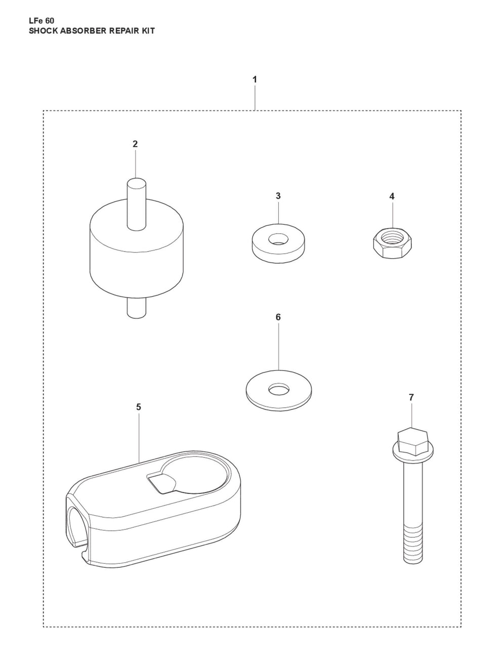 Shock Absorber Repair Kit Parts For LFe 60 By Husqvarna