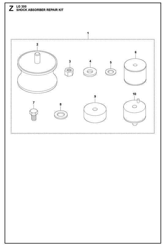 Shock Absorber Repair Kit Parts For LG 300 Petrol By Husqvarna