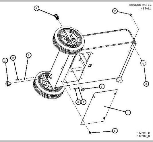 PORT-A-LITE Single Lamp LED Base Assembly Group (2 of 2) parts by allmand