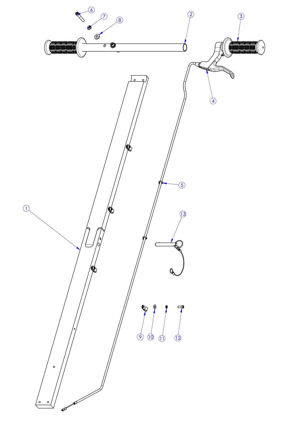 Soff Cut X150 Handle Assembly Parts by Husqvarna