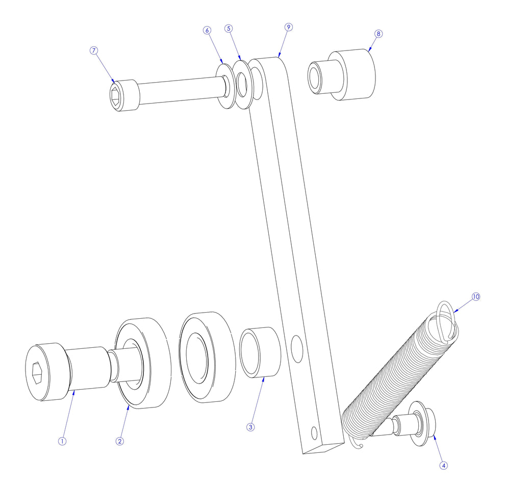 Soff Cut X150 Belt Tensioner Assembly Parts by Husqvarna