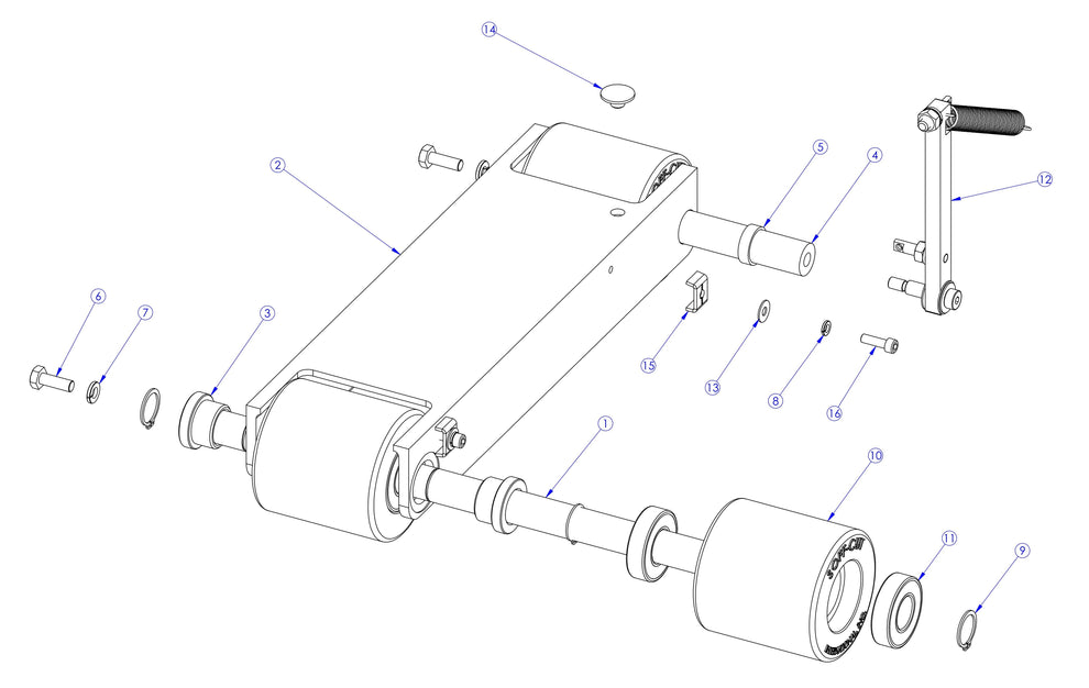 Soff Cut X150 Wheel Carriage Assembly Parts by Husqvarna