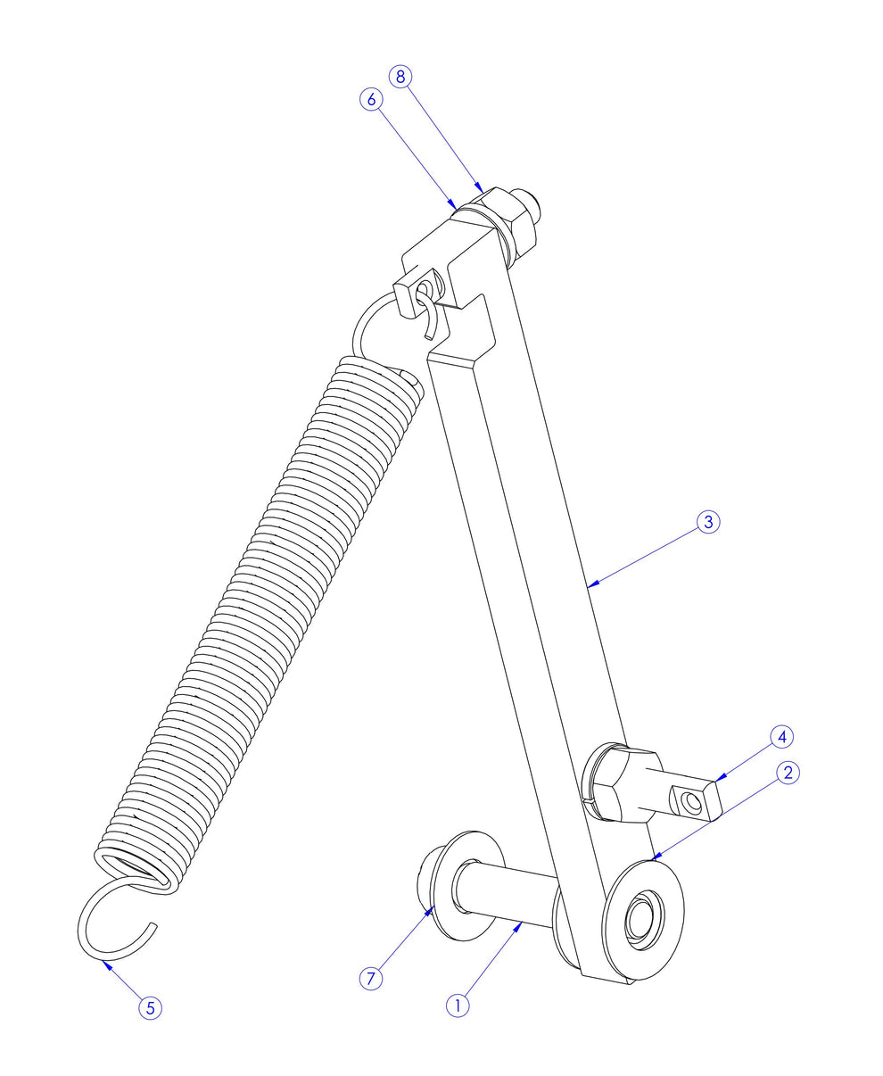 Soff Cut X150 Blade Release Arm Assembly Parts by Husqvarna