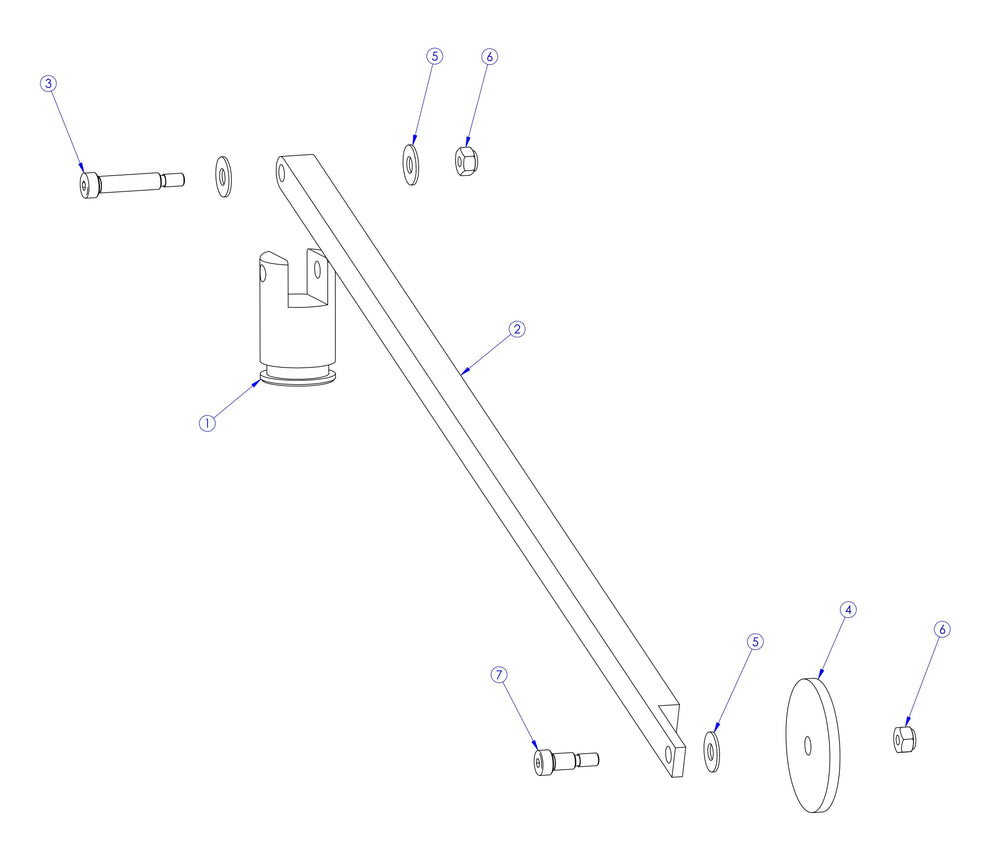 Soff Cut X150 Guide Arm Assembly Parts by Husqvarna