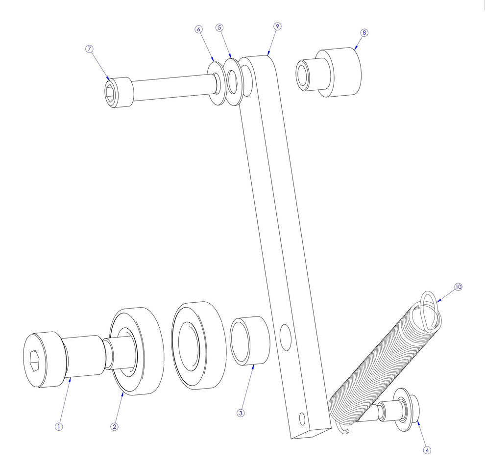 Soff Cut X150D Belt Tensioner Assembly Parts by Husqvarna