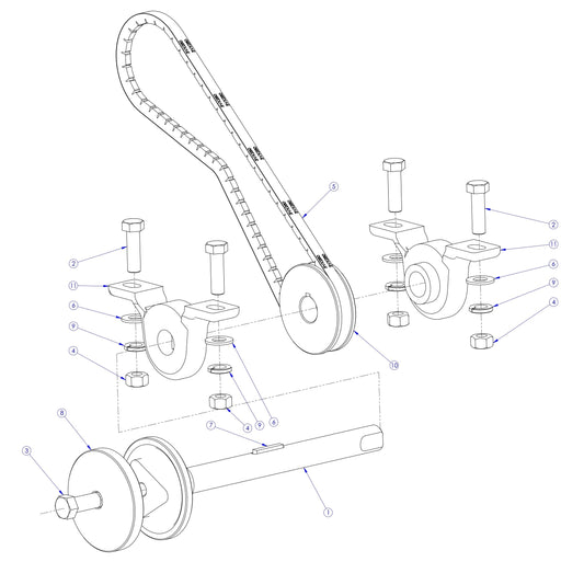 Soff Cut X150D Blade Shaft Assembly Parts