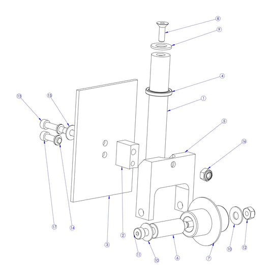 Soff Cut X150D Kit, Guide Wheel, Front Assembly Parts