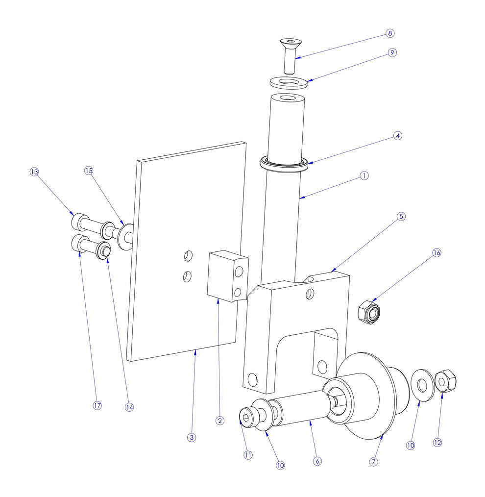 Soff Cut X150D Kit, Guide Wheel, Front Assembly Parts by Husqvarna