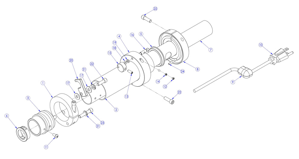 Soff Cut X390 Handle Tube Assembly Parts by Husqvarna