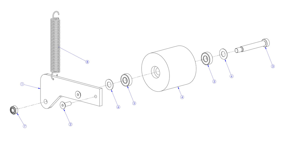 Soff Cut X390 Back-Up Wheel Assembly Parts by Husqvarna