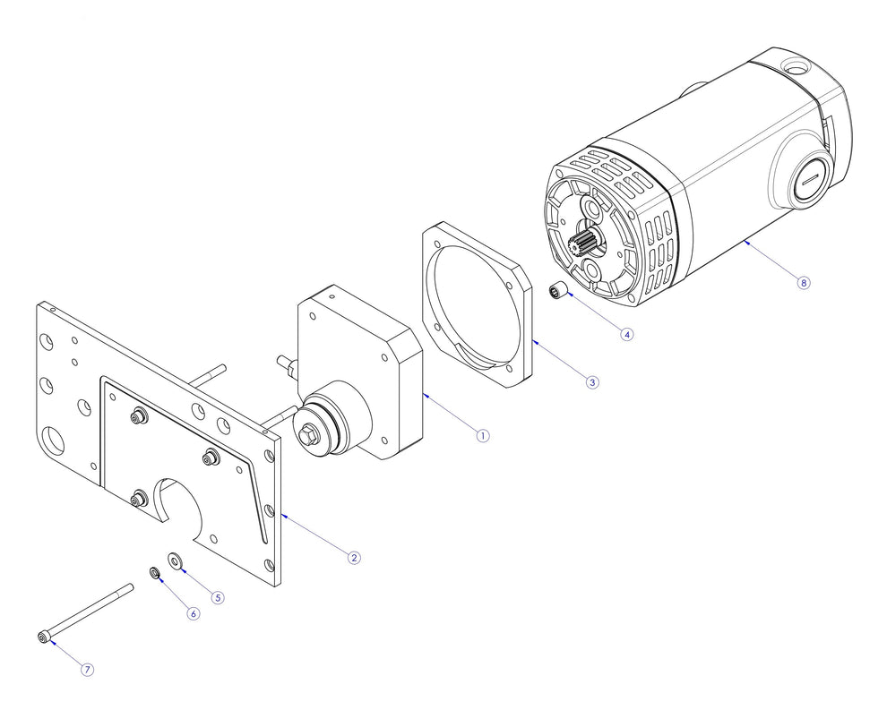 Soff Cut X390 Motor and Gear Box Assembly Parts by Husqvarna