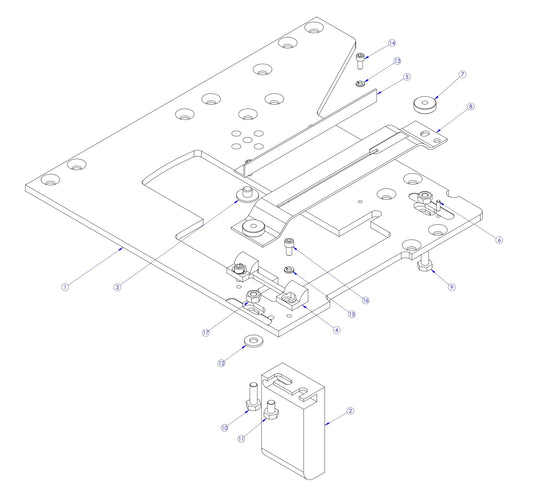 Soff Cut X390 Bottom Plate Assembly Parts
