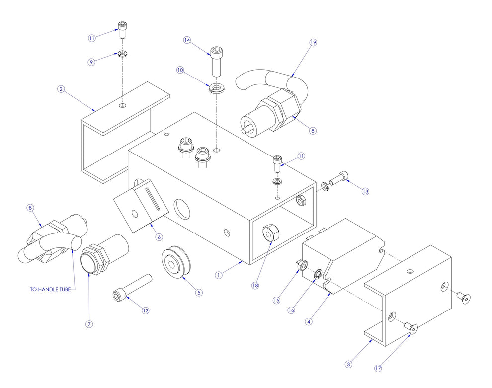 Soff Cut X390 Switch Tube Assembly Parts by Husqvarna