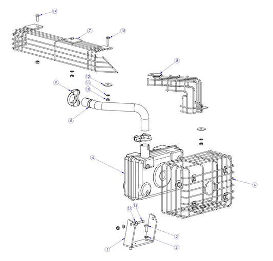 Soff Cut X4000 Exhaust System Assembly Parts
