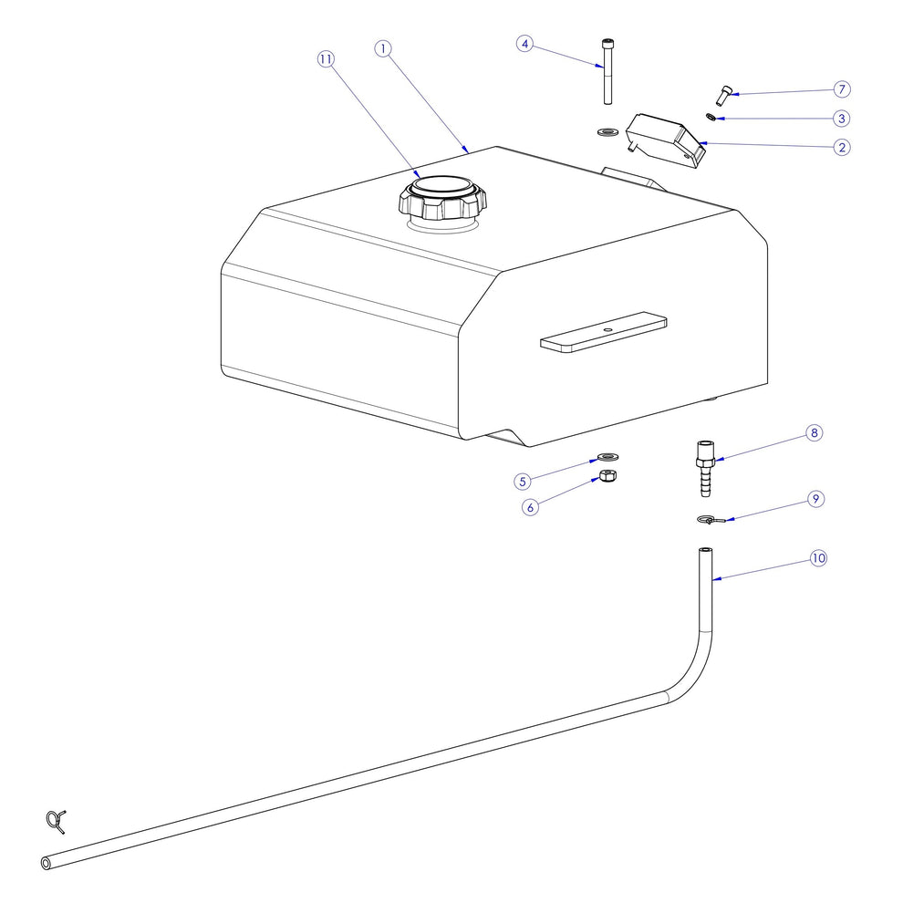 Soff Cut X4000 Fuel Tank Assembly Parts by Husqvarna