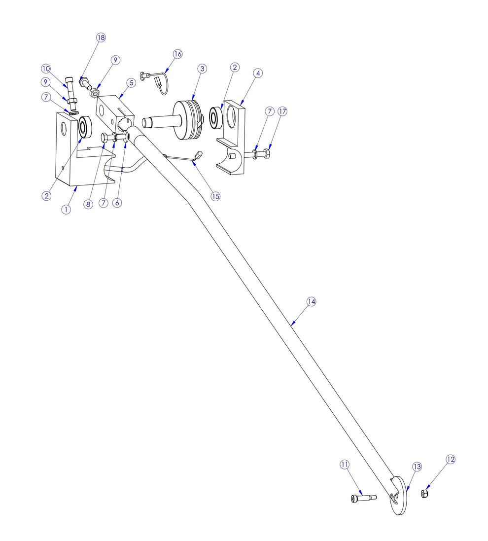 Soff Cut X4000 Guide Arm Assembly Parts by Husqvarna