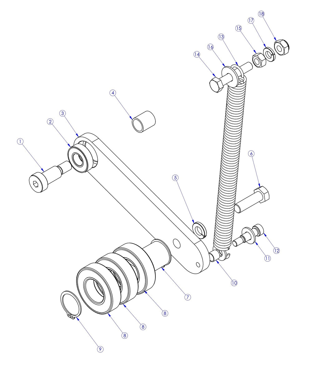 Soff Cut X4000 Blade Idler Pulley Assembly Parts by Husqvarna
