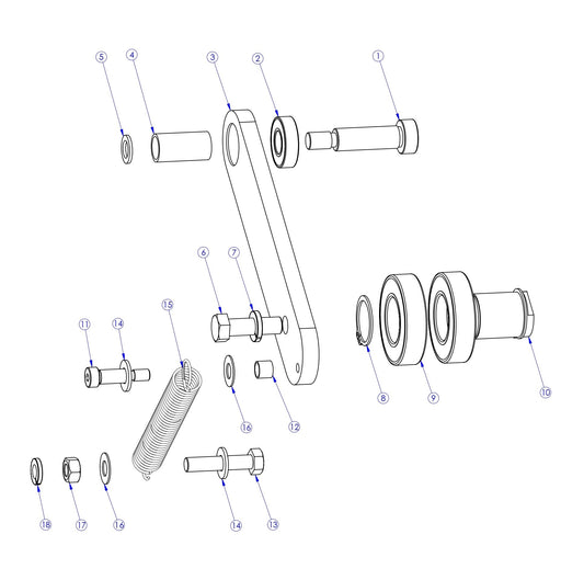 Soff Cut X4000 Pump Idler Pulley Assembly Parts