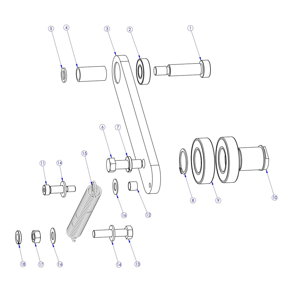 Soff Cut X4000 Pump Idler Pulley Assembly Parts by Husqvarna