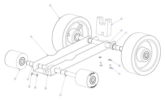 Soff Cut X4000 Front Wheel Carriage Assembly Parts