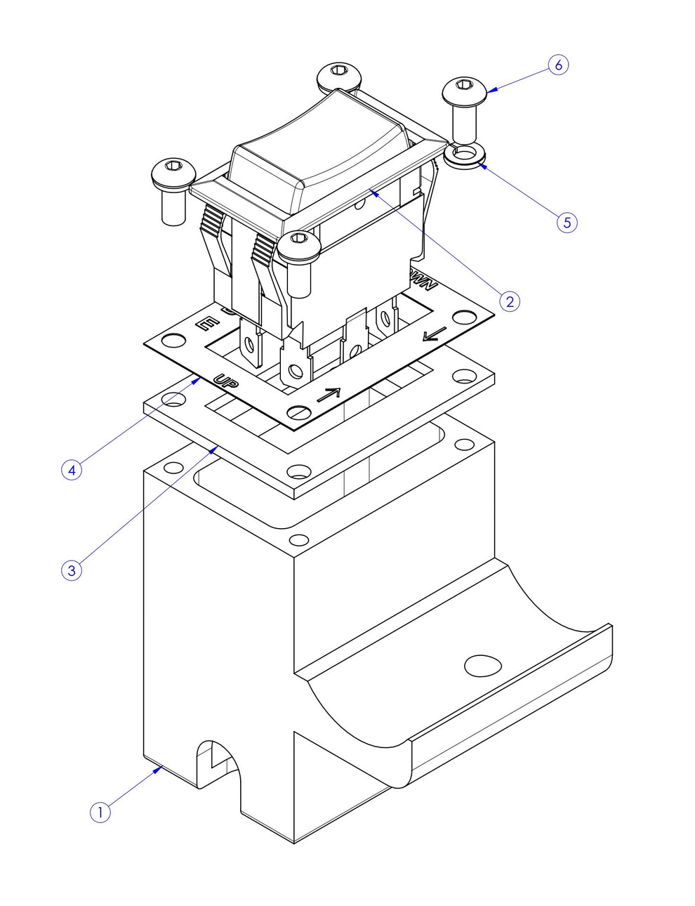 Soff Cut X4000 Kit, Actuator Switch Assembly Parts by Husqvarna