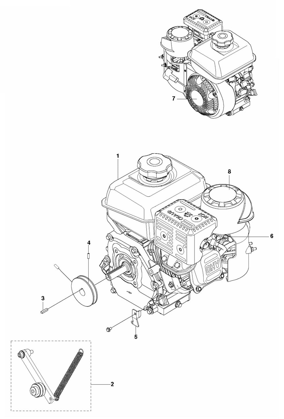 Soff-Cut 150 Engine Assembly Parts by Husqvarna