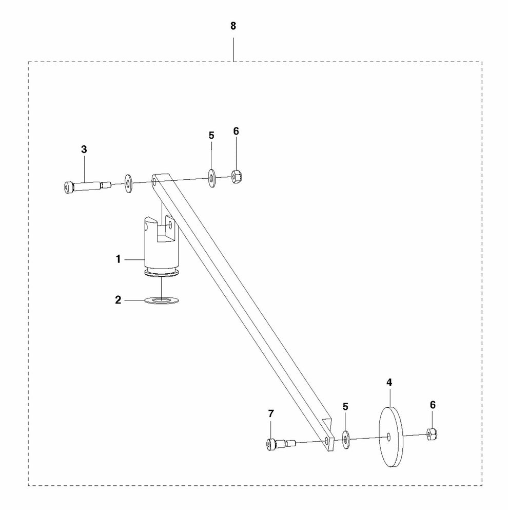 Soff-Cut 150 Guide Arm Assembly Parts by Husqvarna