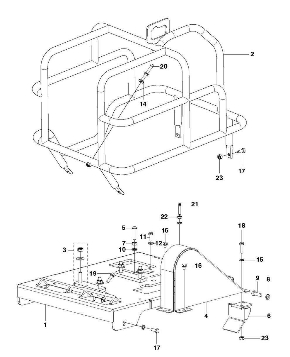 Soff-Cut 150 Main Frame Assembly Parts by Husqvarna