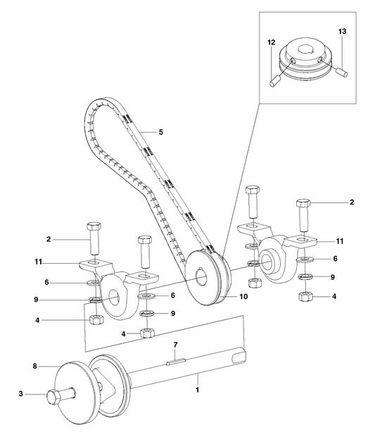 Soff-Cut 150 Saw Blade Shaft Assembly Parts