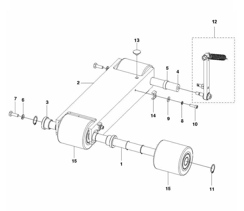 Soff-Cut 150 Wheel Carriage Assembly Parts by Husqvarna