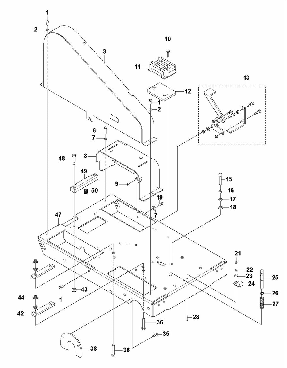 Soff Cut 2000 Frame Assembly Parts by Husqvarna