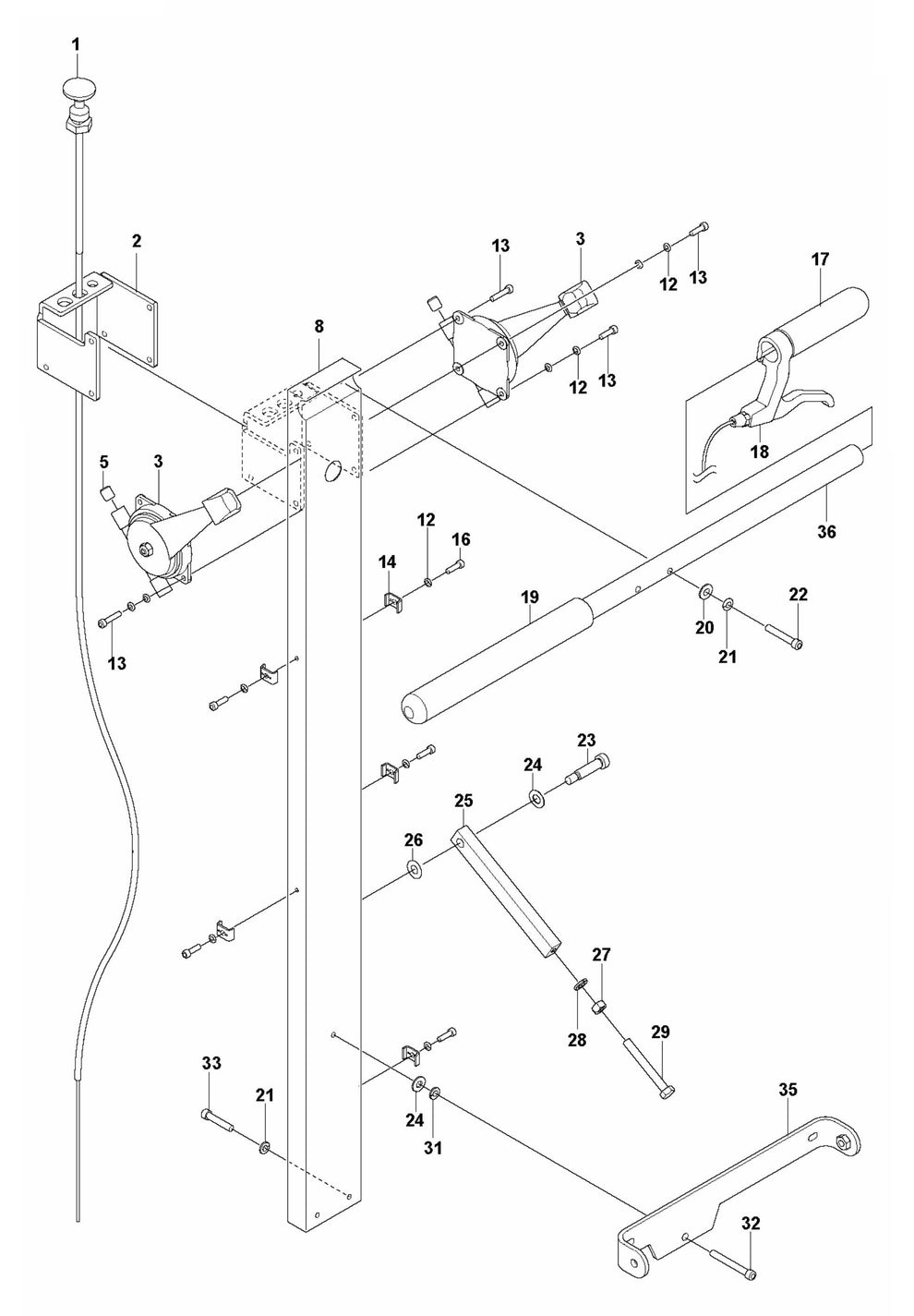 Soff Cut 2000 Handle Assembly Parts by Husqvarna