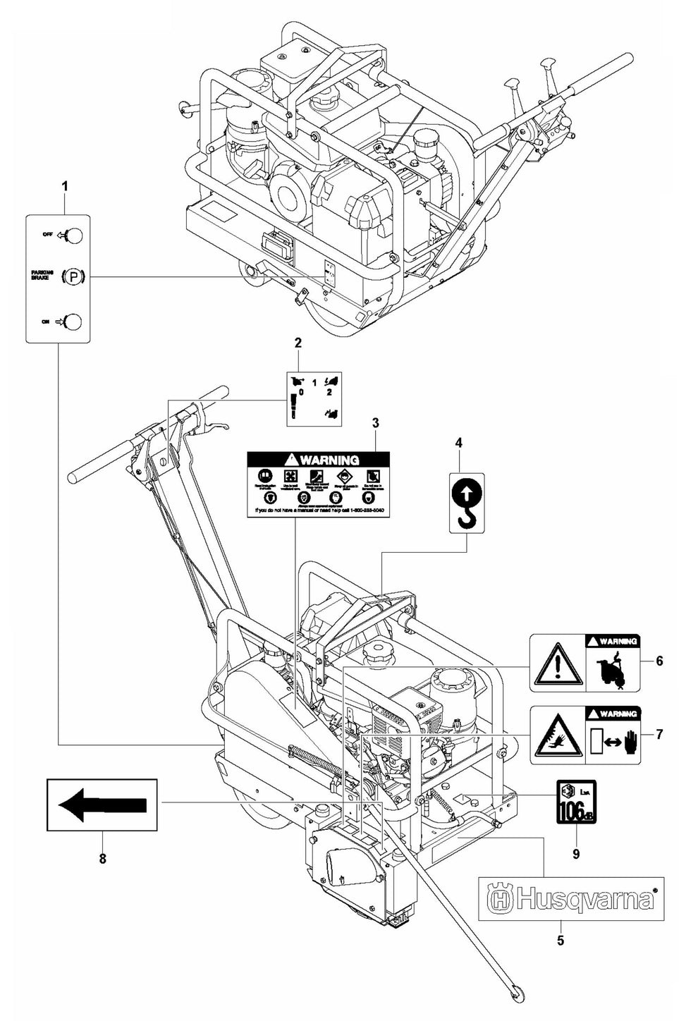 Soff Cut 2000 Decals Assembly Parts by Husqvarna