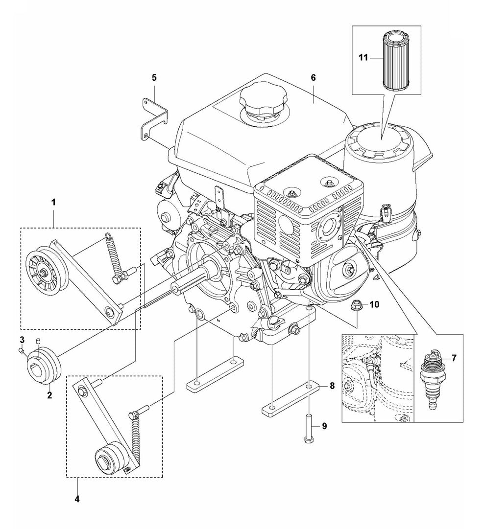 Soff Cut 2000 Engine Assembly Parts by Husqvarna