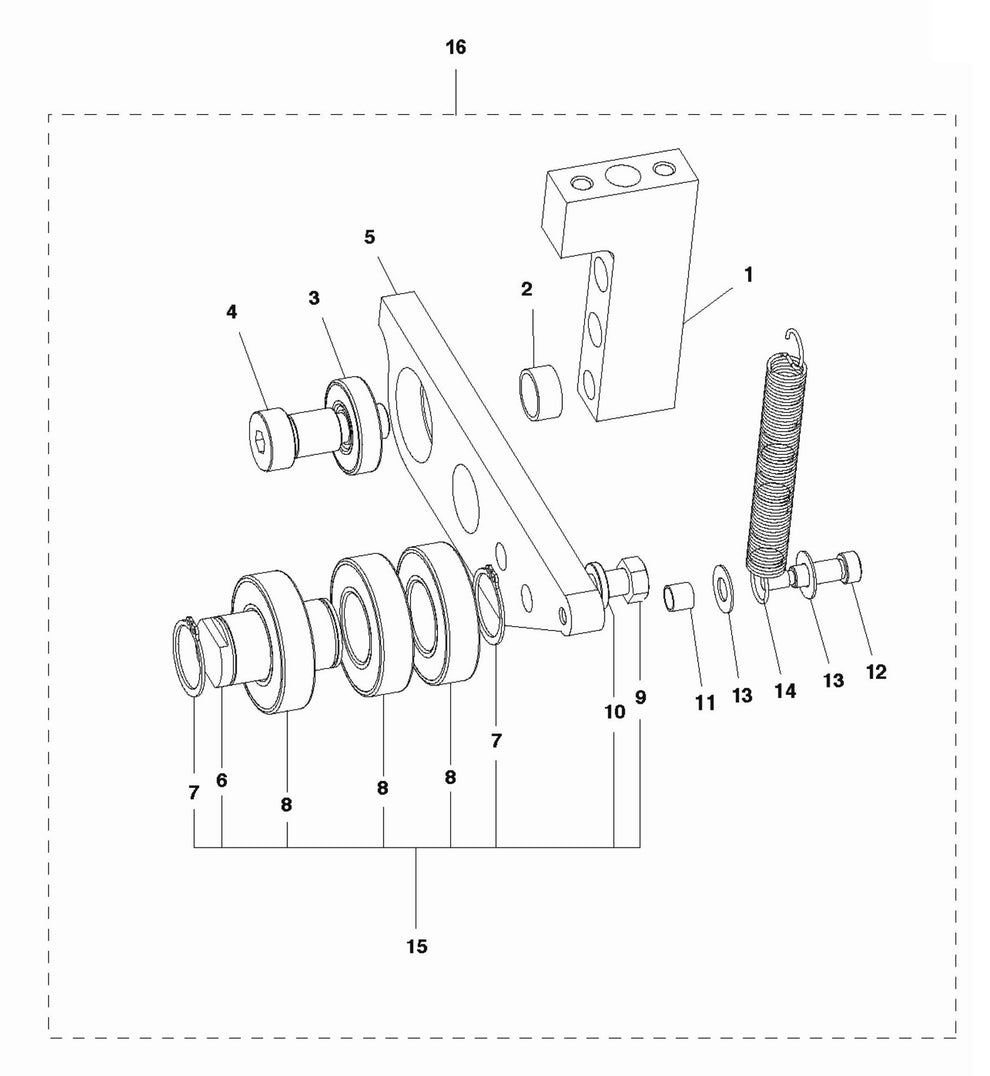 Soff Cut 2500 Pump Idler Pulley Assembly Parts by Husqvarna